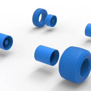 Wheel Set of Dirt Silver Crown Car Scale 1:25 - Model thumbnail 15