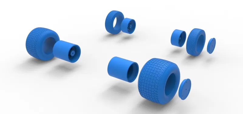 Wheel Set of Dirt Silver Crown Car Scale 1:25 - Model preview 15