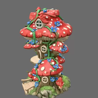 Enchanted Mushroom Village Tower STL File 3D Printable - Model thumbnail 8
