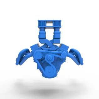 Engine of Vintage Supermodified stock car V3 Scale 1:25 - Model thumbnail 5