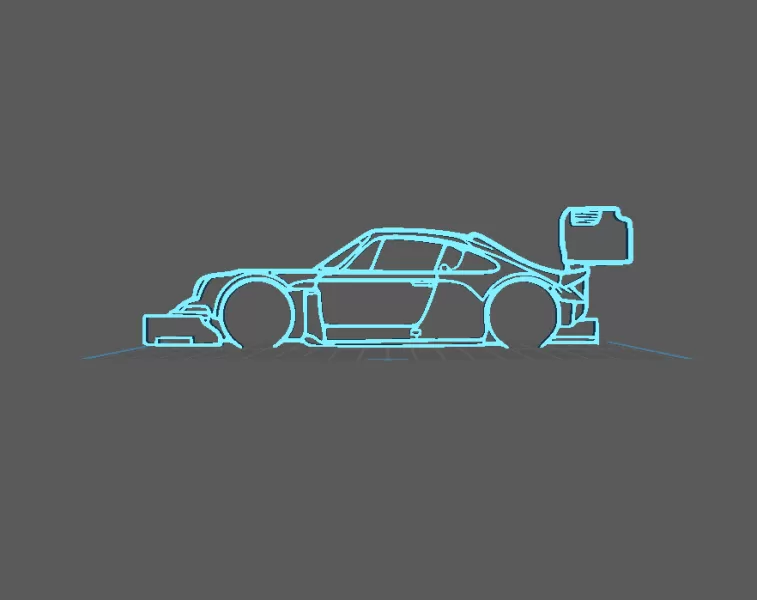 Porsche - 911 GT3 Race Wall Art - Model preview 1