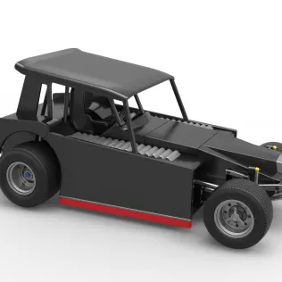 Vintage Dirt Modified stock car Version 6 Scale 1:25 - Model thumbnail 24