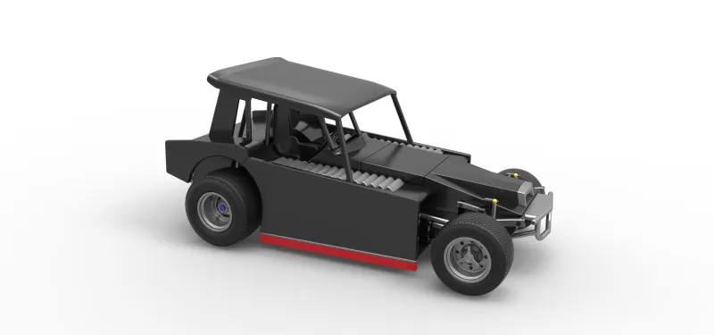 Vintage Dirt Modified stock car Version 6 Scale 1:25 - Model preview 24