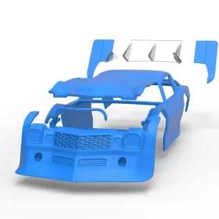 Shell of Vintage Dirt late model Race car Version 3 Scale 1:25 - Model thumbnail 16