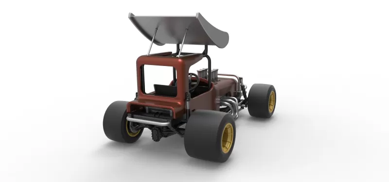 Vintage Winged Supermodified stock car Scale 1:25 - Model preview 18