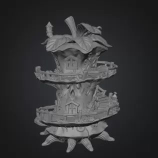 Enchanted Apple Core House STL File for 3D Printing - Model thumbnail 9
