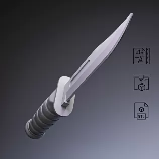 KA-BAR Combat Knife #RoZ - Model thumbnail 4