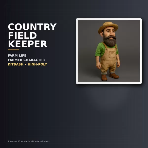 Stylized Character Kitbash Collection – High-Poly 3D Model Pack - Model preview 14
