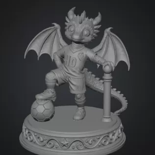 Fantasy Football Dragon STL for 3D Printing - Model thumbnail 8