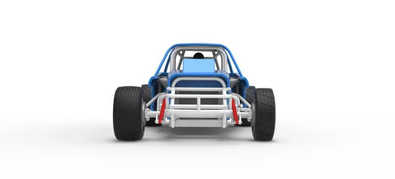 Vintage Dirt Modified stock car Version 10 Scale 1:25 - Model preview 7