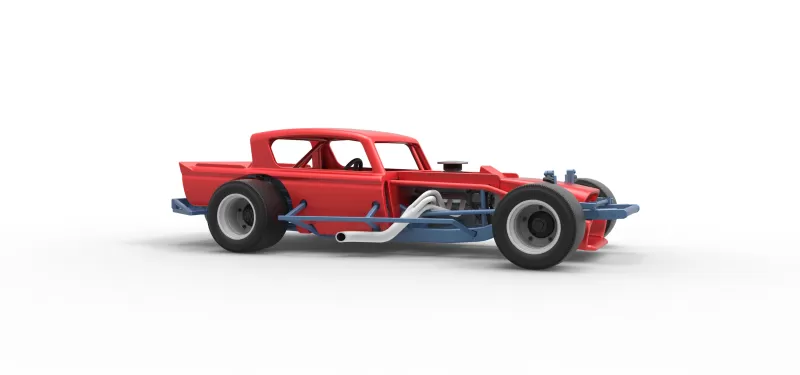 Vintage Asphalt Modified stock car V9 Scale 1:25 - Model preview 25