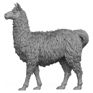 3D Printable Llama Standing Pose - Model thumbnail 4