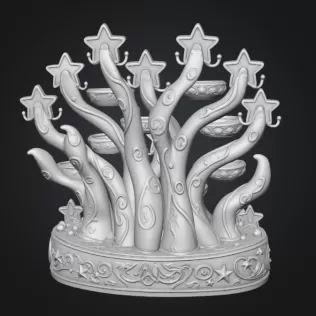 Celestial Star Tree Organizer STL File for 3D Print - Model thumbnail 12