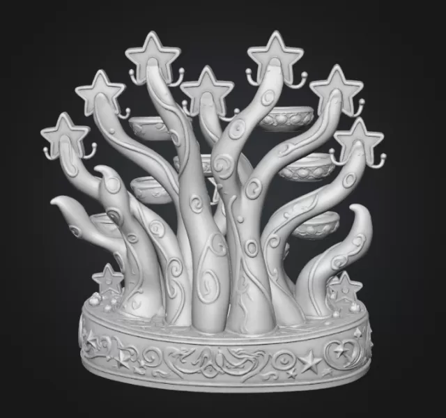 Celestial Star Tree Organizer STL File for 3D Print - Model preview 12