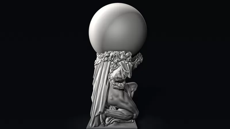 Hercules Statue Holding the Globe #RoZ - Model preview 8