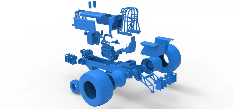 Pro Stock Pulling Tractor Version 5 Scale 1:25 - Model preview 30