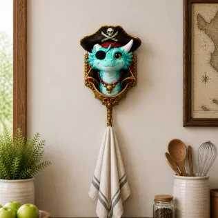 Pirate Dragon Key Holder STL File for 3D Print - Model thumbnail 2