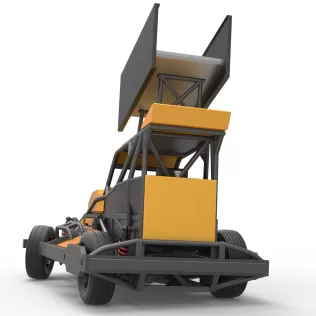 New Zealand Superstock car while turning Version 4 Scale 1:25 - Model thumbnail 15