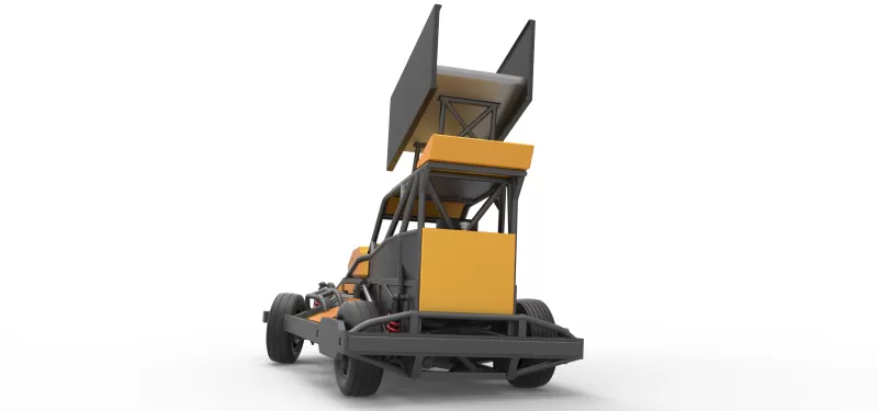 New Zealand Superstock car while turning Version 4 Scale 1:25 - Model preview 15