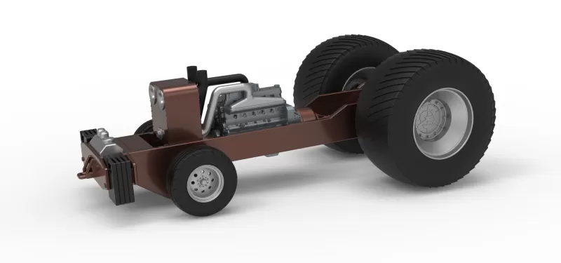 Pro Stock Pulling Tractor Base Scale 1:25 - Model preview 1