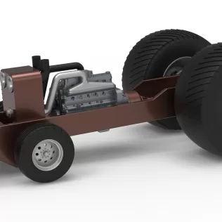 Pro Stock Pulling Tractor Base Scale 1:25