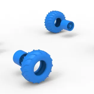Wheel set of Mud dragster Version 3 Scale 1:25 - Model thumbnail 11