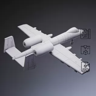 A-10 Warthog Attack Aircraft #RoZ - Model thumbnail 7