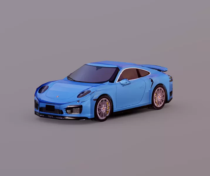 830 Tris Low poly Porsche Car - Model preview 2