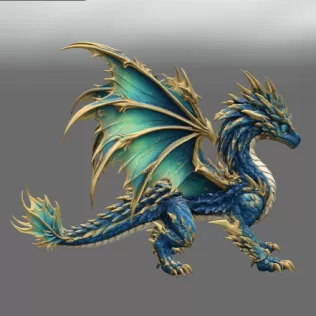 Celestial Tide Dragon STL File for 3D Print - Model thumbnail 9