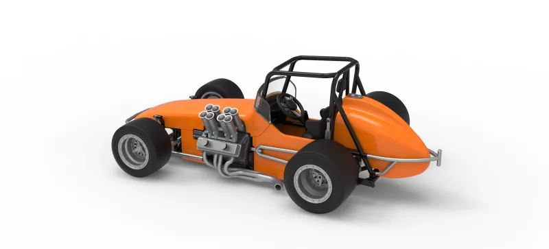 Vintage Pavement Sprint car Scale 1:25 - Model preview 12