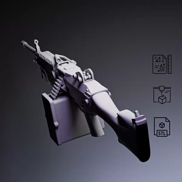 M249 Light Machine Gun #RoZ - Model preview 4