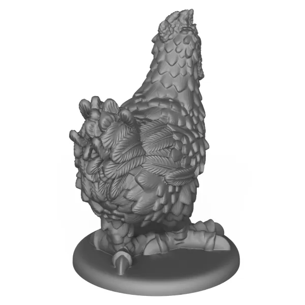 3D Printable Hen - Model preview 7