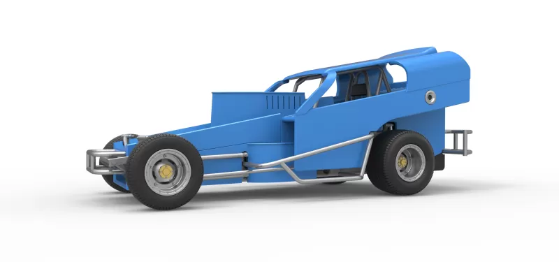 Vintage Dirt Modified stock car Version 2 Scale 1:25 - Model preview 2