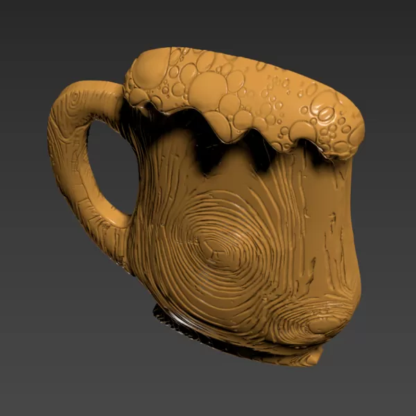 Wooden Beer Mug - Model preview 8