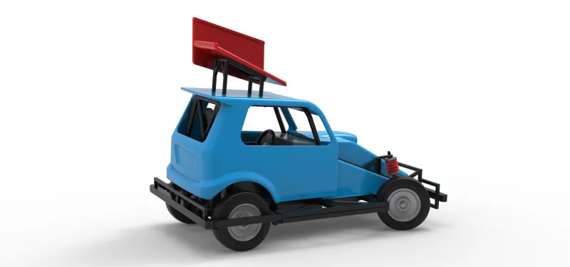 New Zealand Ministock car while turning Version 3 Scale 1:25 - Model preview 20