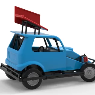 New Zealand Ministock car while turning Version 3 Scale 1:25 - Model thumbnail 20
