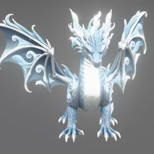 Ocean Breeze Dragon STL File for 3D Print - Model thumbnail 12