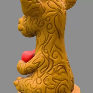 Giraffe with Heart – STL File | Digital Download - Model thumbnail 4