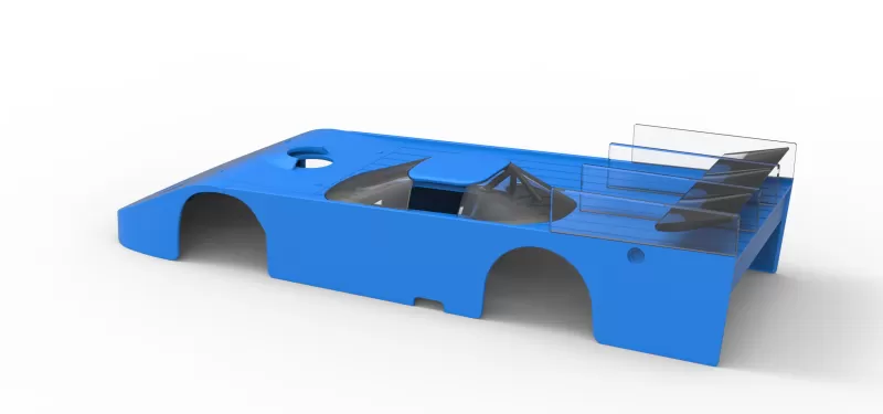 Shell of Vintage Asphalt Outlaw Super late model Scale 1:25 - Model preview 10