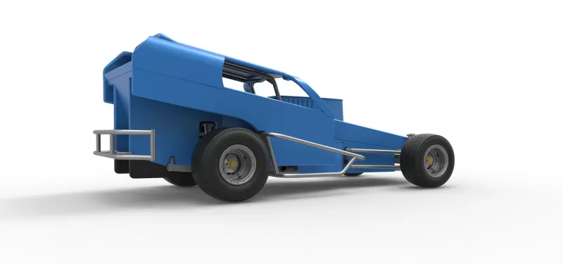 Vintage Dirt Modified stock car Version 2 Scale 1:25 - Model preview 21