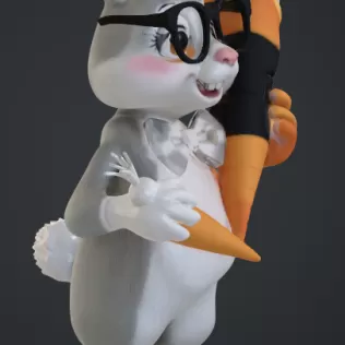 Hase mit rübe - Model thumbnail 2
