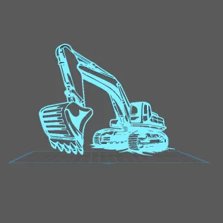 Excavator - Wall Art