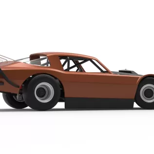 Vintage Dirt late model Race car V4 while turning Scale 1:25 - Model thumbnail 21