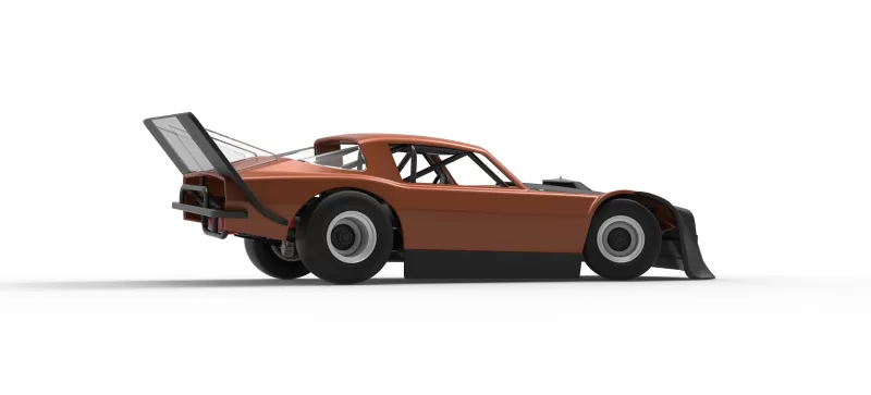 Vintage Dirt late model Race car V4 while turning Scale 1:25 - Model preview 21