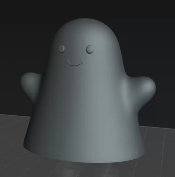 Chibi Ghost STL 3D Printed Mold - Model preview 3