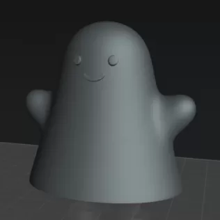 Chibi Ghost STL 3D Printed Mold - Model thumbnail 3