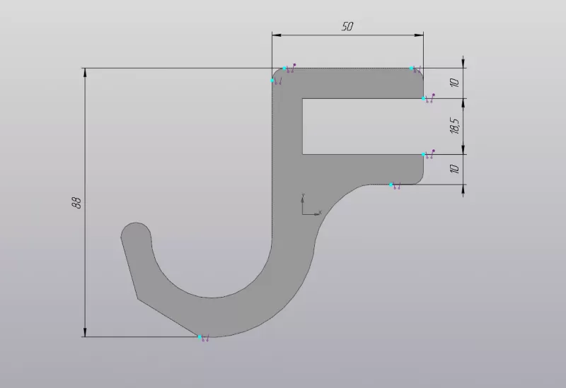Headphone Hook for Desk - Model preview 4