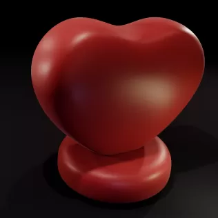Stylyzed Heart Candle Mold - 3D Printable Model - Model thumbnail 3