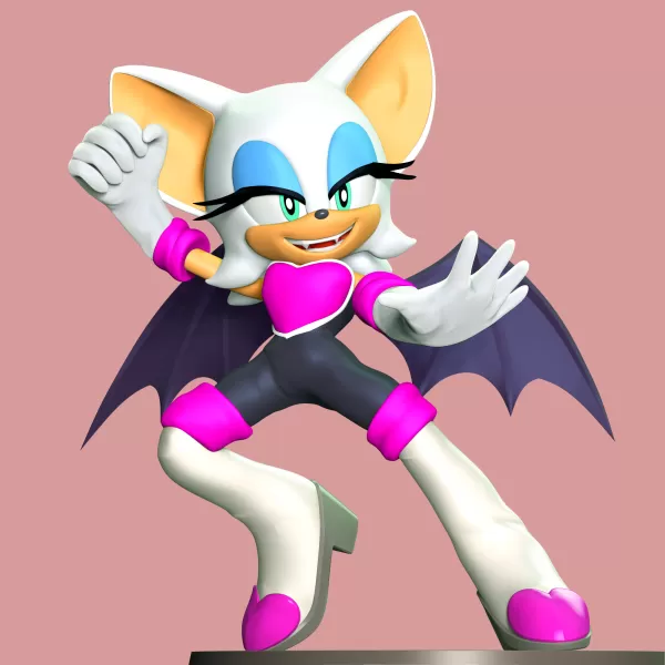 **Rouge the Bat is a character that appears in the Sonic the Hed - Model preview 1
