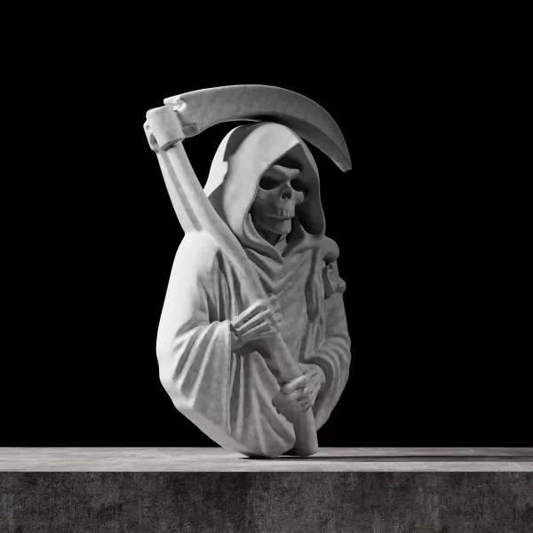 Grim Reaper Bust Relief #RoZ - Model preview 3